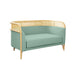 Desiree Ocean Blue Velvet Loveseat image