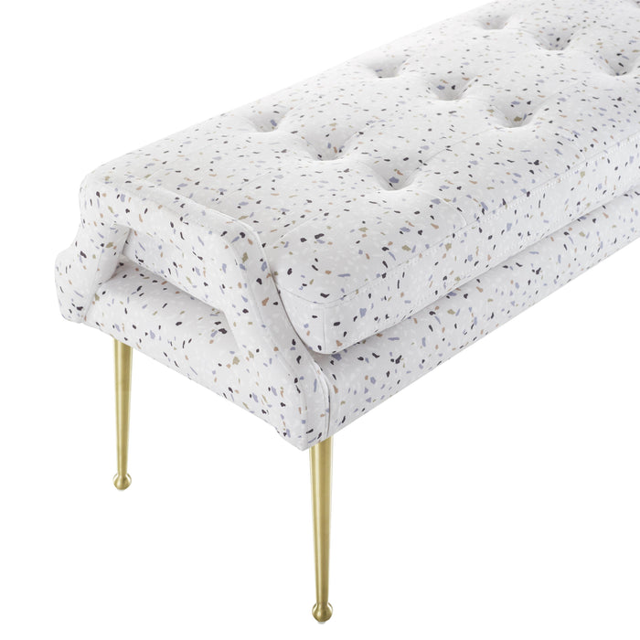 Eileen Terrazzo Velvet Bench