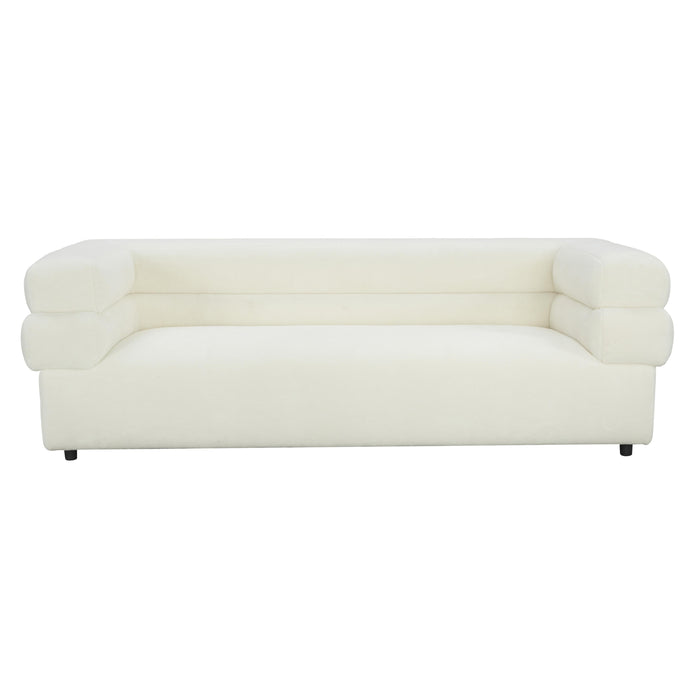 Elsa Cream Vegan Shearling Sofa