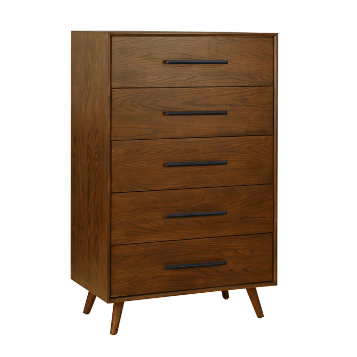 Emery Pecan 5 Drawer Chest image