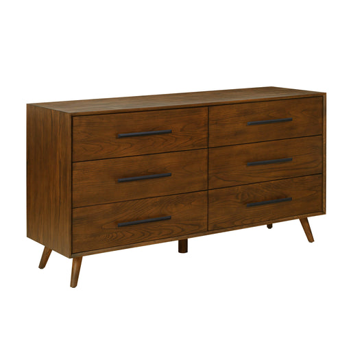 Emery Pecan 6 Drawer Dresser image