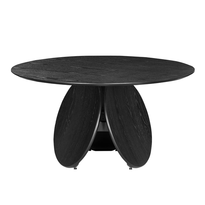 Emil Black Oak Round Dining Table