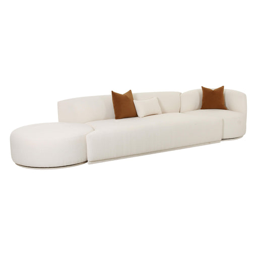 Fickle Cream Boucle 3-Piece Chaise Modular Sofa image