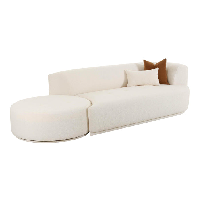 Fickle Cream Boucle 2-Piece Chaise Modular RAF Sofa image