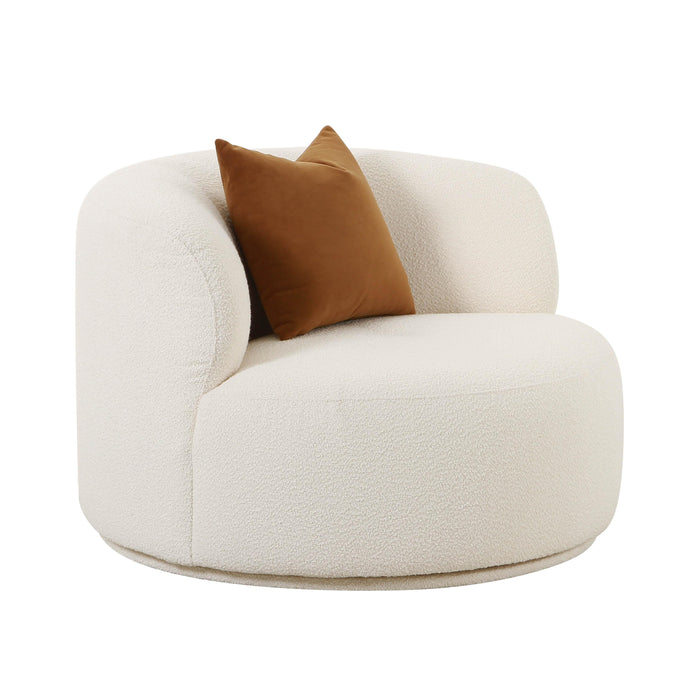 Fickle Cream Boucle Swivel Chair image