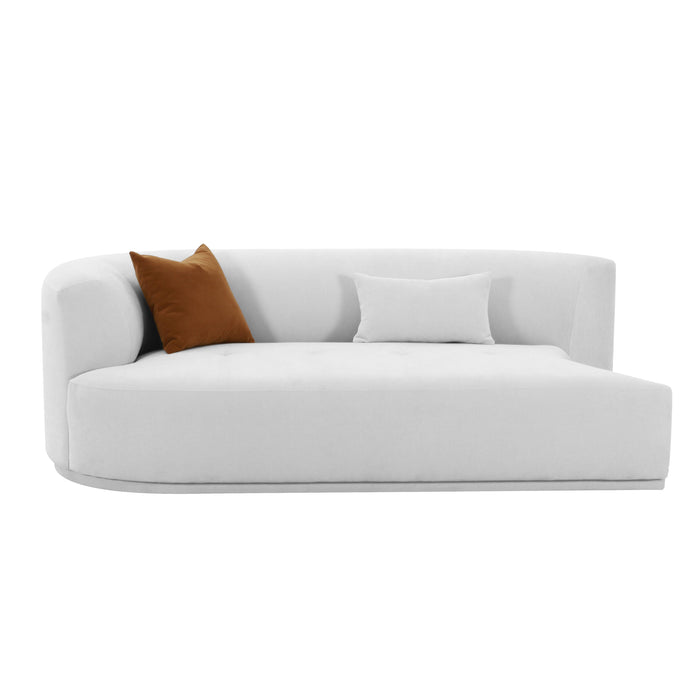 Fickle Grey Velvet Modular LAF Loveseat