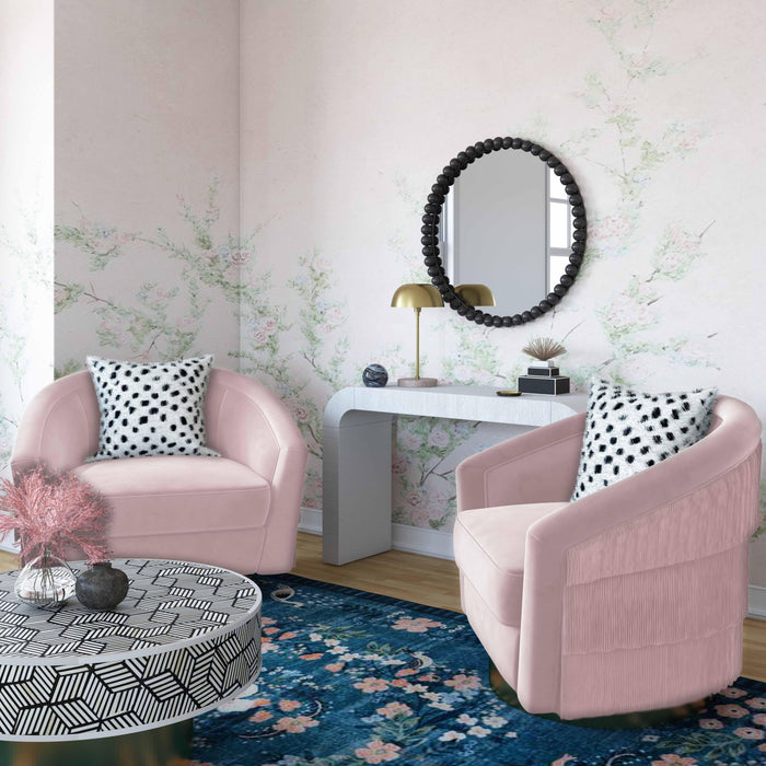 Flapper Blush Swivel Chair