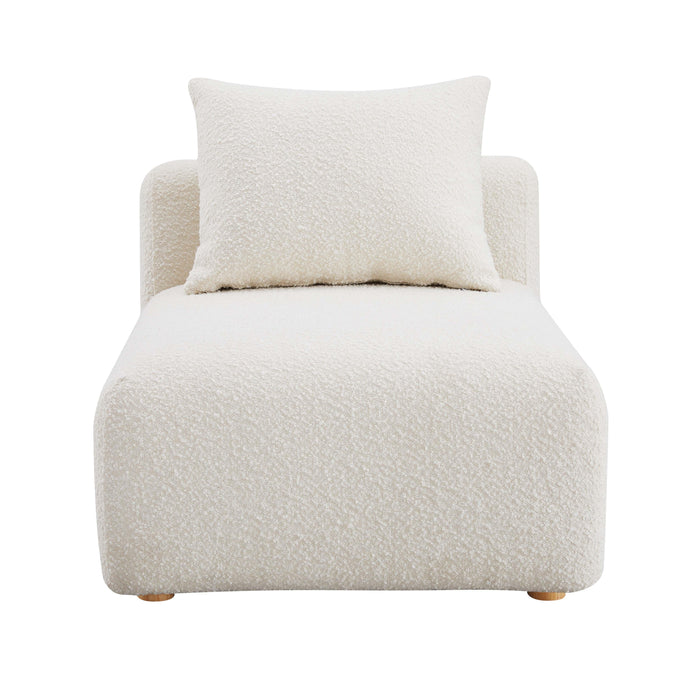 Hangover Cream Boucle Modular Armless Chair