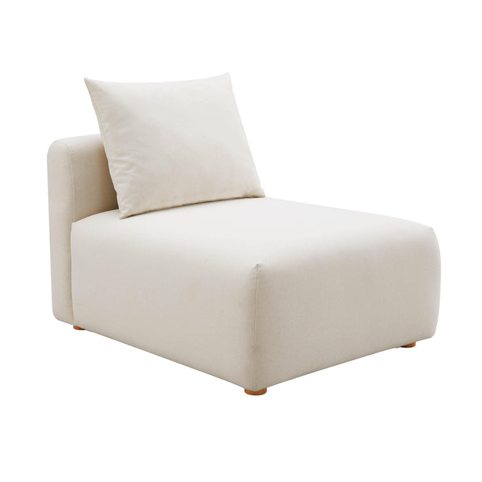 Hangover Cream Linen Modular Armless Chair image