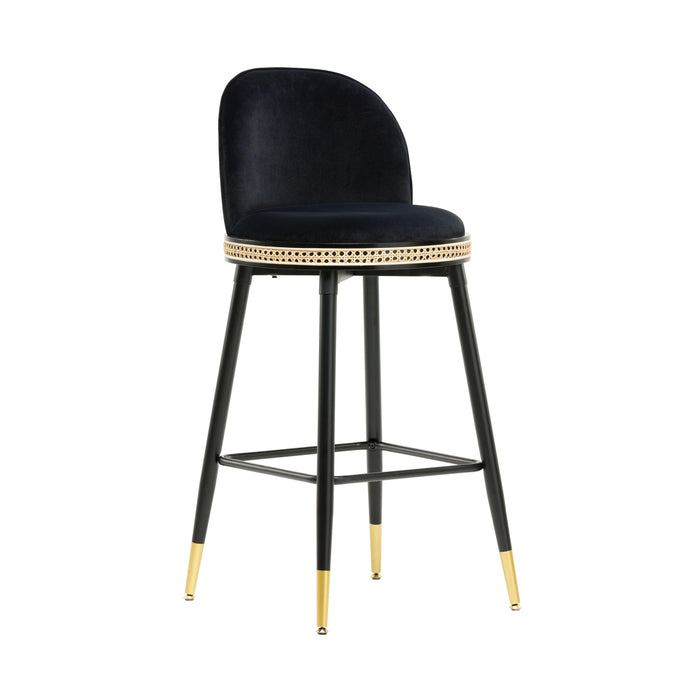 Harley Black Velvet Bar Stool image