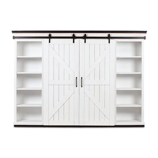 Harrison Distressed White Entertainment Center image