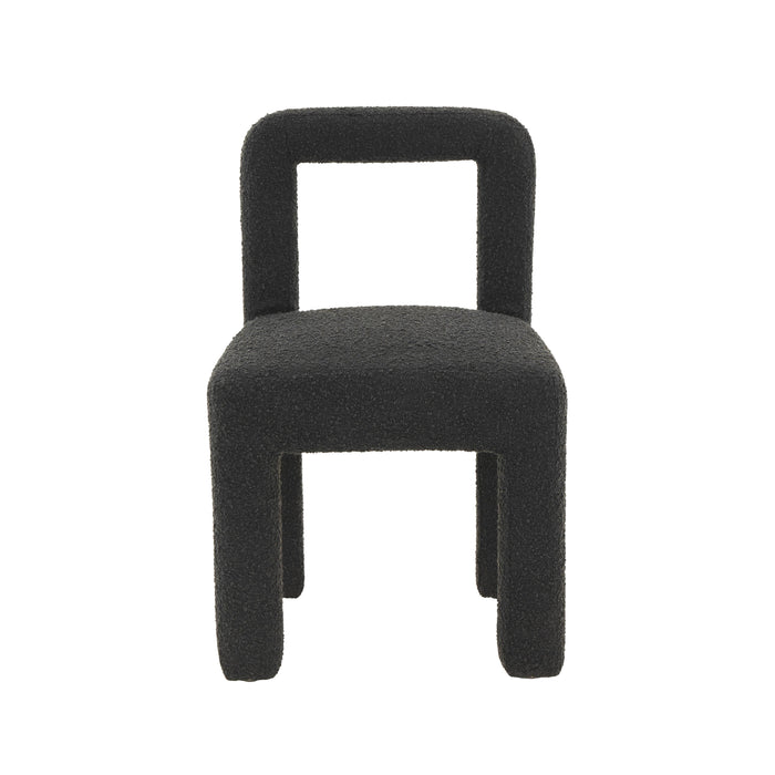 Hazel Black Boucle Dining Chair