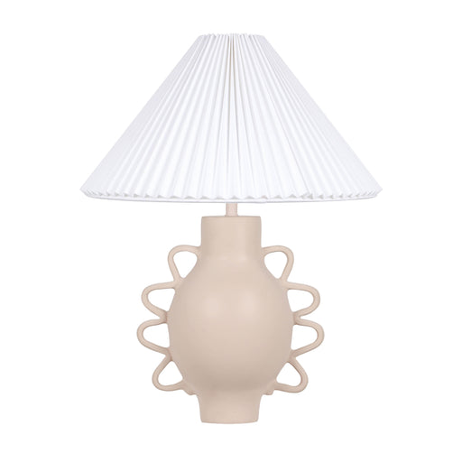 Hazza Cream Pleated Table Lamp image