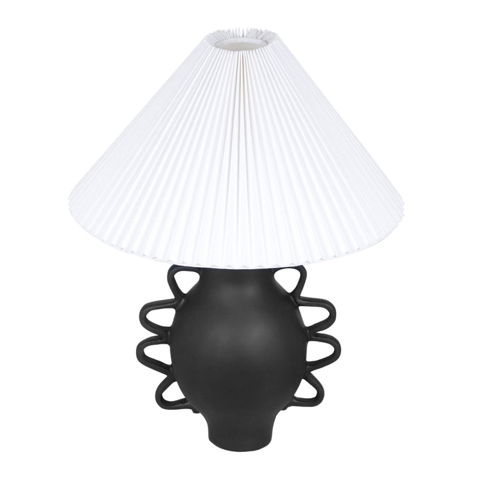 Hazza Black Pleated Table Lamp