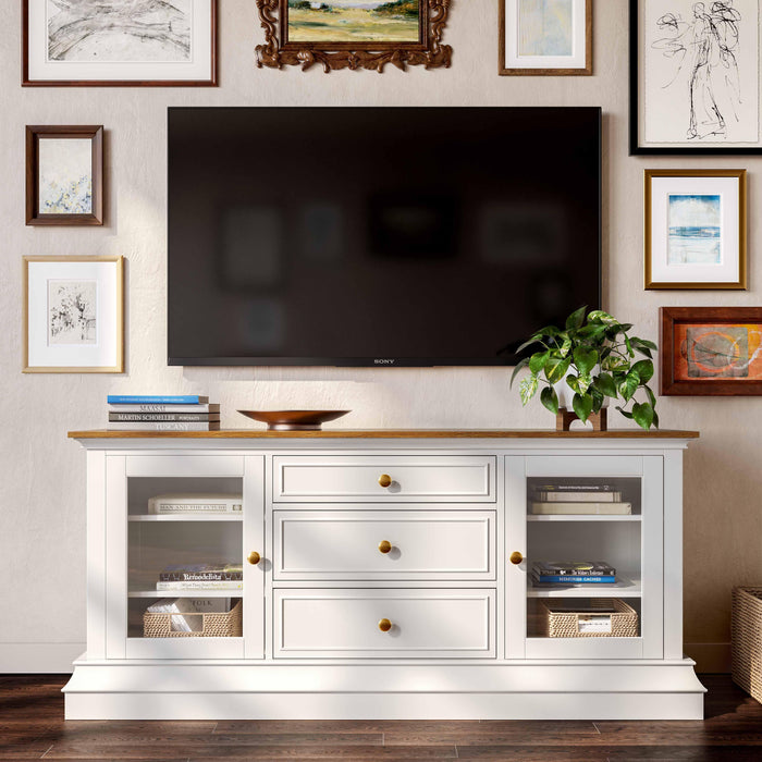 Hudson White Entertainment Console