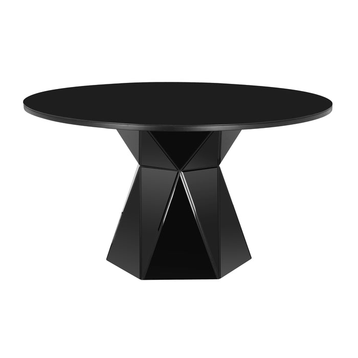 Iris Black Glass Dining Table image