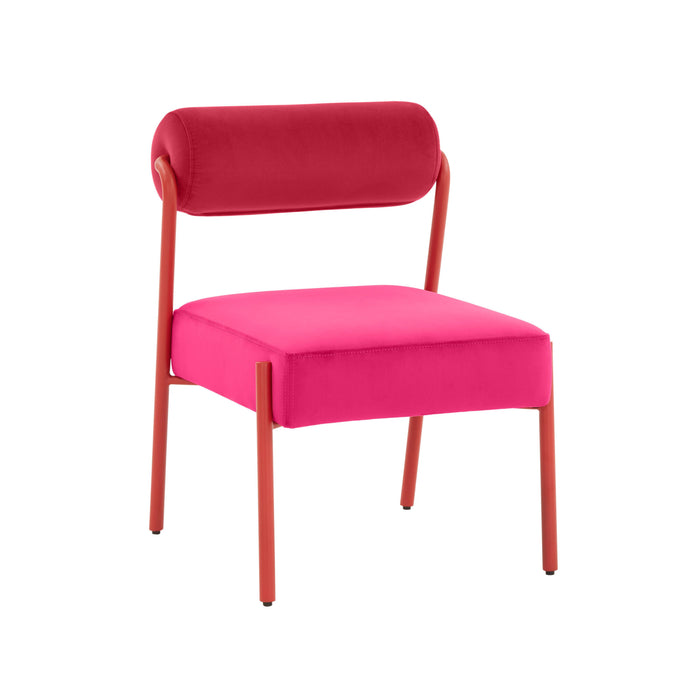 Jolene Hot Pink Velvet Dining Chair - Set of 2 image