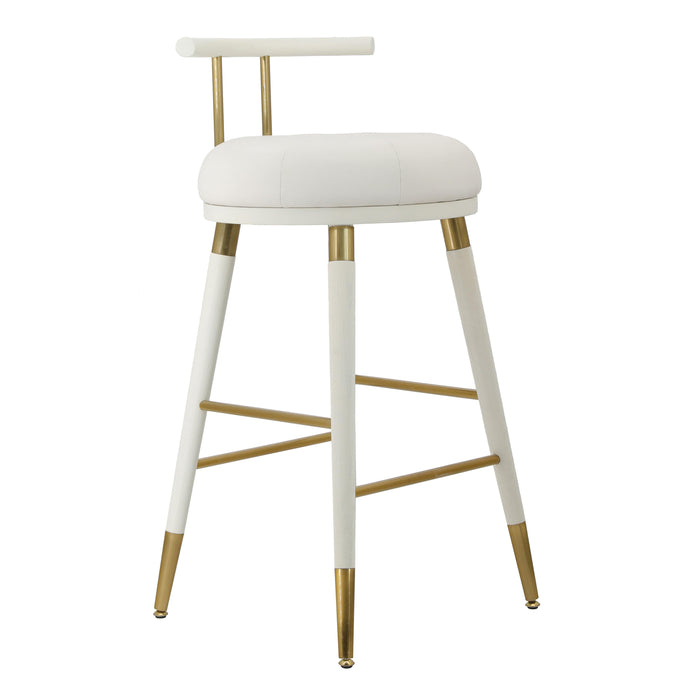 Juniper White Vegan Leather Counter Stool image