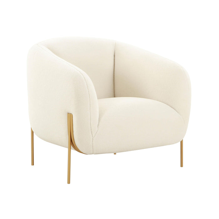 Kandra Cream Shearling Accent Chair image