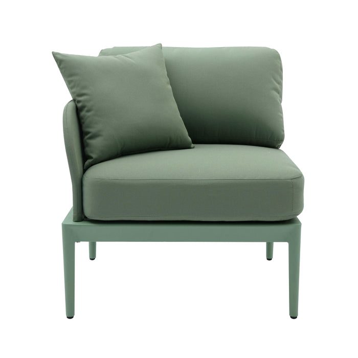 Kapri Moss Green Modular Outdoor LAF Corner Seat