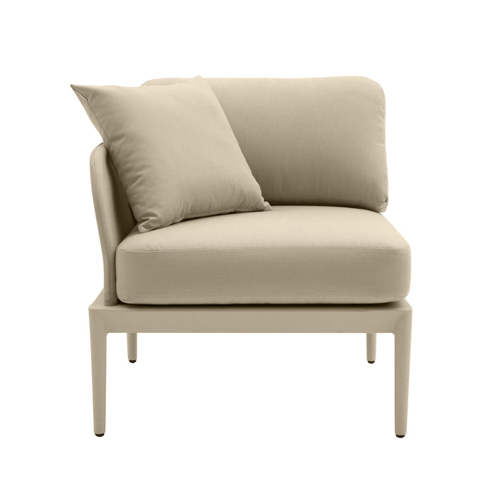 Kapri Taupe Modular Outdoor LAF Corner Seat