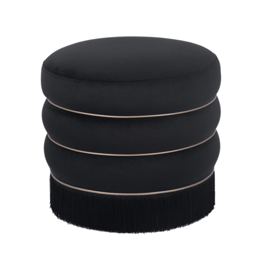 Lakka Black Velvet Ottoman image