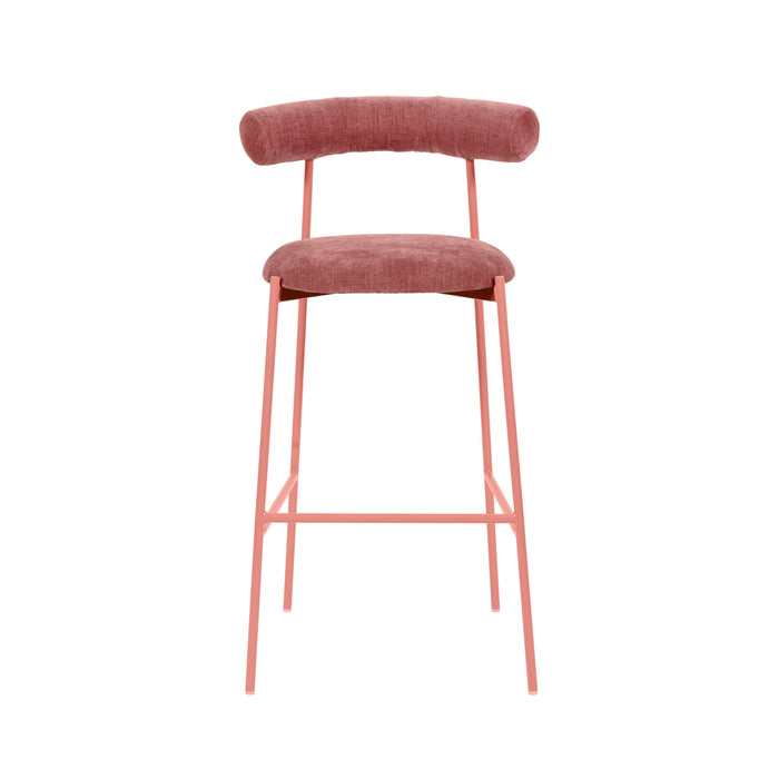 Liliana Mauve Velvet Bar Stool