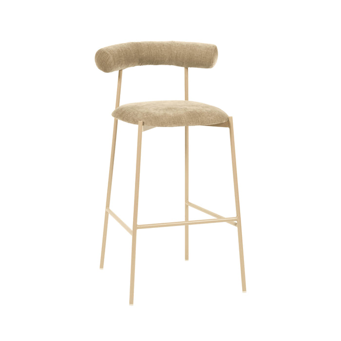 Liliana Taupe Velvet Bar Stool image