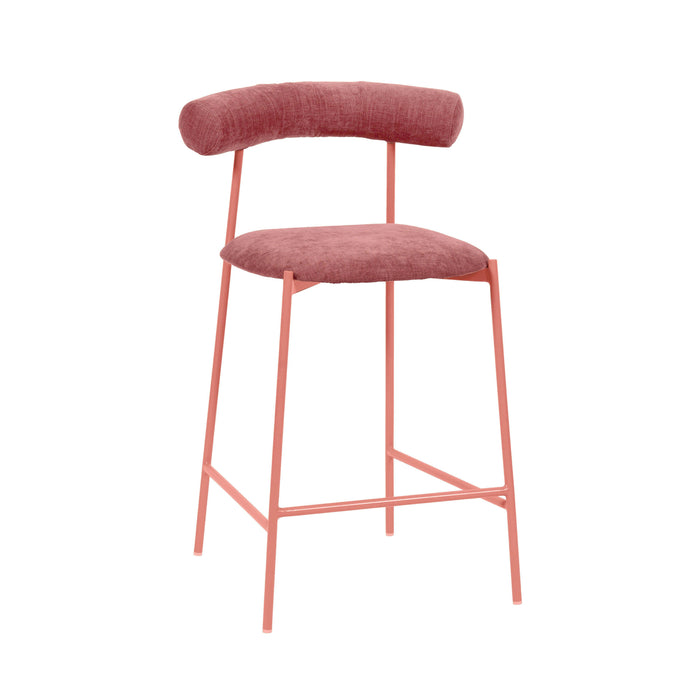 Liliana Mauve Velvet Counter Stool image