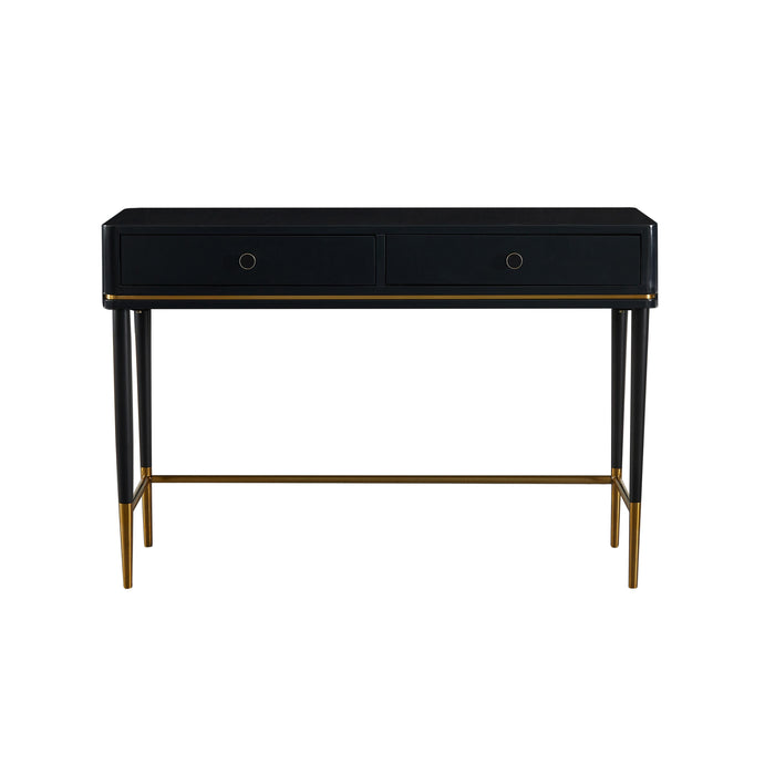 Mariah Two Drawer Black Desk