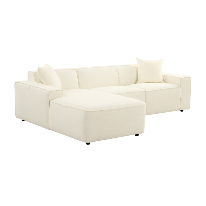 Olafur Cream Linen Sectional - LAF image