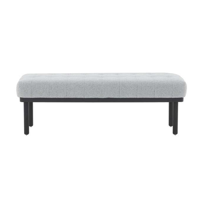 Olivia Grey Boucle Bench