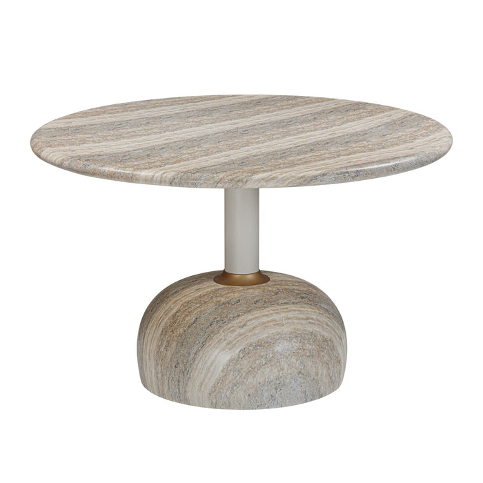 Omaha Concrete Faux Travertine 48" Round Dining Table image