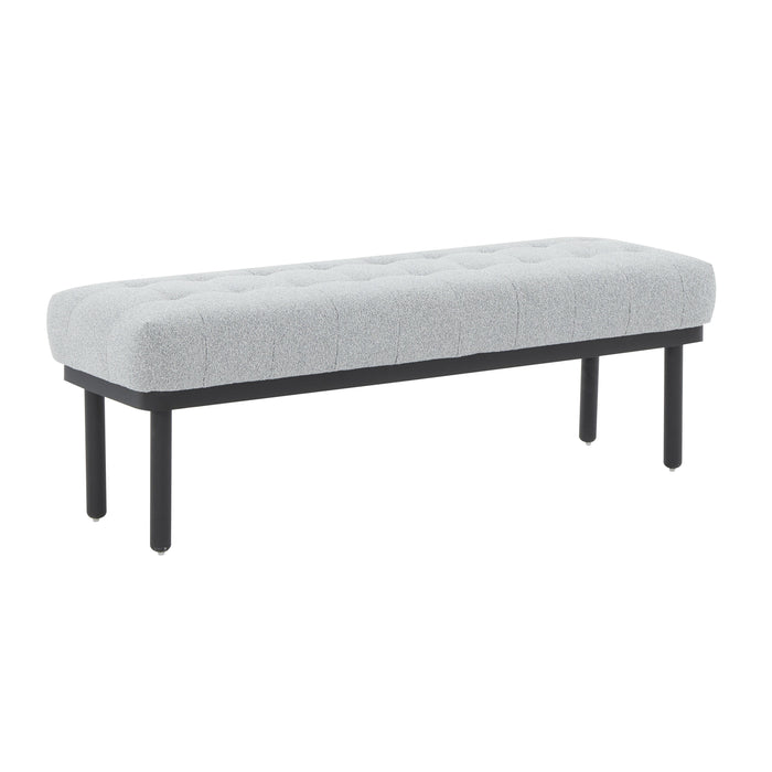 Olivia Grey Boucle Bench image