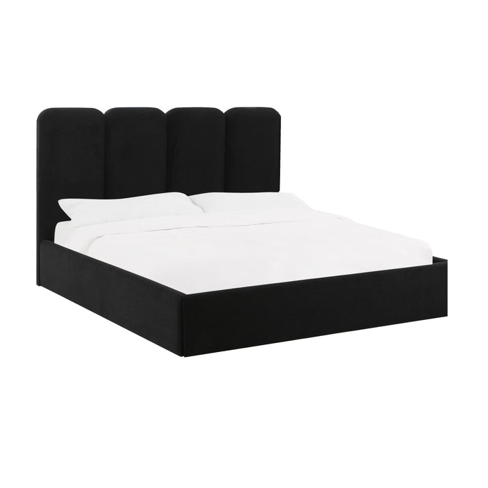 Palani Black Velvet Queen Bed image