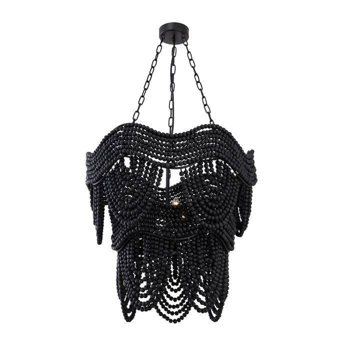 Porto Black Beaded Chandelier