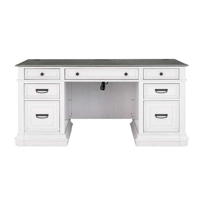 Roanoke White Executive Desk