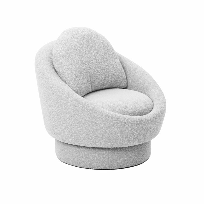 Sammy Light Grey Boucle Swivel Lounge Chair image