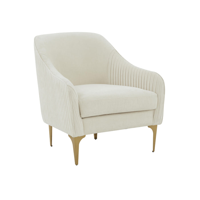 Serena Cream Velvet Accent Chair image