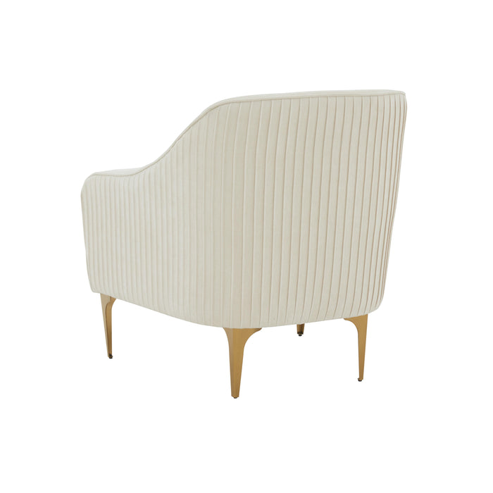 Serena Cream Velvet Accent Chair