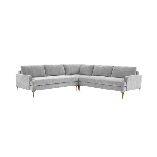 Serena Gray Velvet L-Sectional image