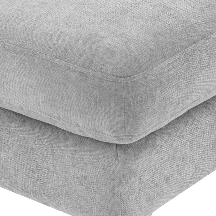 Serena Gray Velvet Ottoman