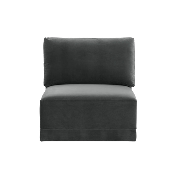 Willow Charcoal Armless Chair