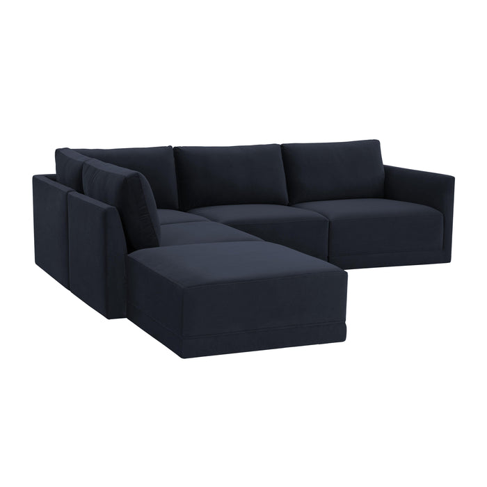 Willow Navy Modular LAF Sectional