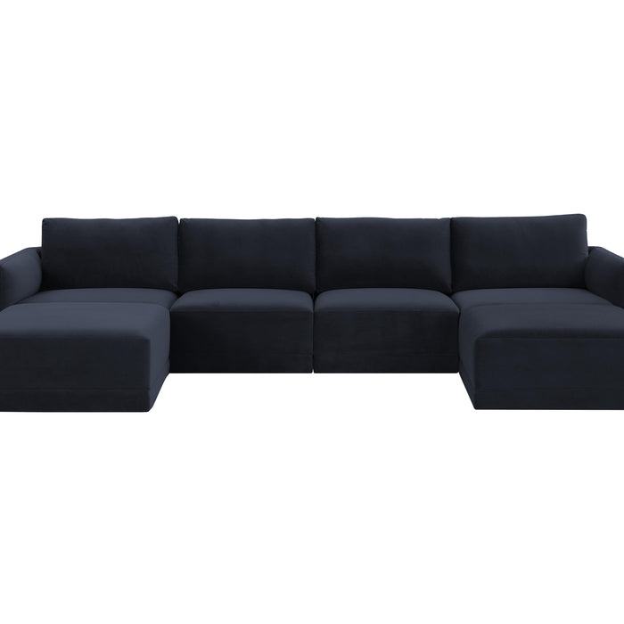 Willow Navy Modular U Sectional