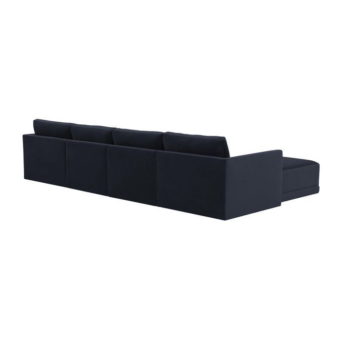 Willow Navy Modular U Sectional