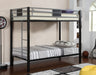 Clifton Silver/Gun Metal Twin/Twin Bunk Bed image