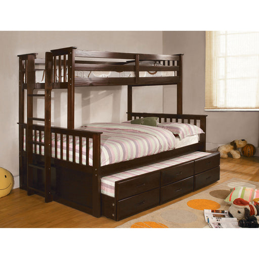 University I Dark Walnut Twin/Full Bunk Bed + Trundle image