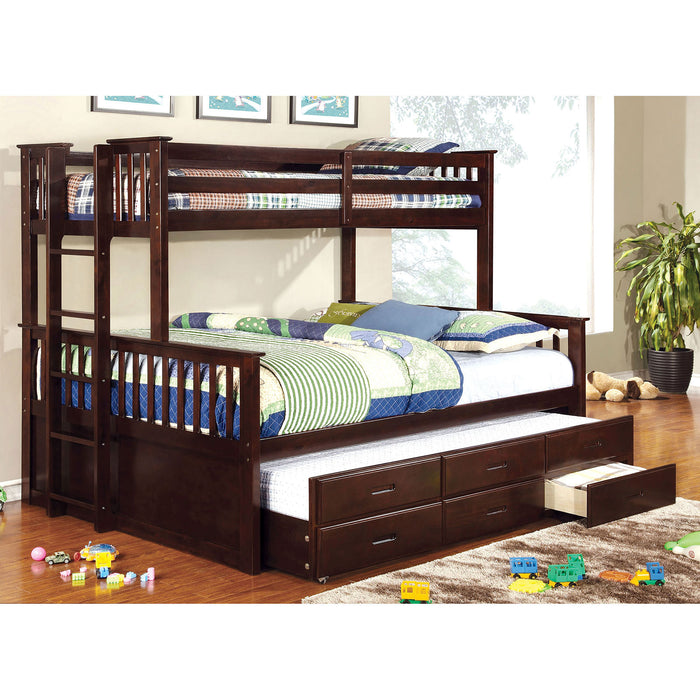 UNIVERSITY Dark Walnut Twin/Queen Bunk Bed image