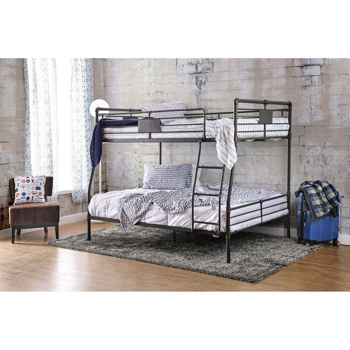 Olga I Antique Black Full/Queen Bunk Bed image